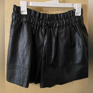 Faux Leather shorts - high wasted